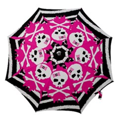 Zebra Skull Splatter Hook Handle Umbrellas (large) by GothicPunkNZ