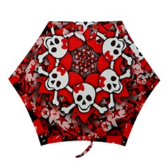 Skull Romance Mini Folding Umbrellas by GothicPunkNZ