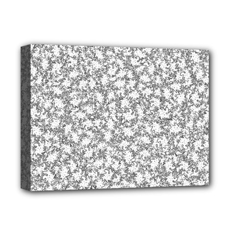 Bacterias Drawing Black And White Pattern Deluxe Canvas 16  X 12  (stretched)  by dflcprintsclothing