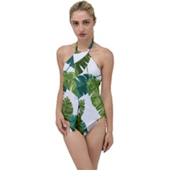 Banana Leaves Tropical Go With The Flow One Piece Swimsuit by ConteMonfrey