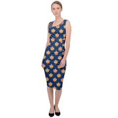 Oh Canada - Maple Leaves Sleeveless Pencil Dress by ConteMonfrey