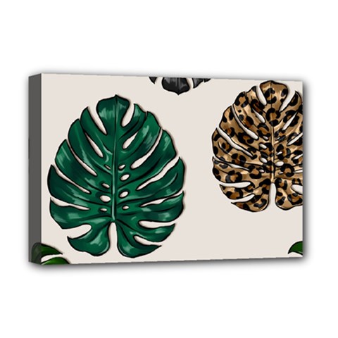 Colorful Monstera  Deluxe Canvas 18  X 12  (stretched) by ConteMonfrey