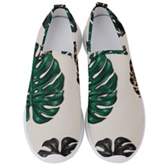 Colorful Monstera  Men s Slip On Sneakers by ConteMonfrey