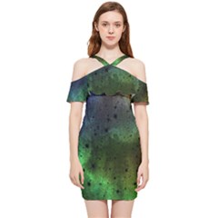 Tye Dye Vibing Shoulder Frill Bodycon Summer Dress by ConteMonfrey