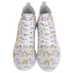 Unicorns, Hearts And Rainbows Men s Lightweight High Top Sneakers by ConteMonfrey