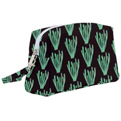 Watercolor Seaweed Black Wristlet Pouch Bag (large) by ConteMonfrey