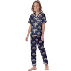 Cute Sea Shells  Kids  Satin Short Sleeve Pajamas Set by ConteMonfrey