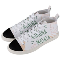 Hakuna Matata Tropical Leaves With Inspirational Quote Men s Mid-top Canvas Sneakers