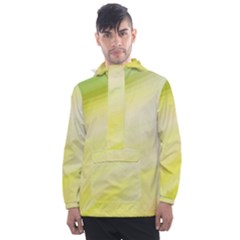 Gradient Green Yellow Men s Front Pocket Pullover Windbreaker by ConteMonfrey