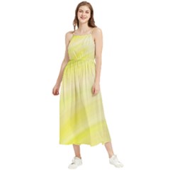 Gradient Green Yellow Boho Sleeveless Summer Dress by ConteMonfrey