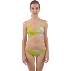 Gradient Green Yellow Wrap Around Bikini Set by ConteMonfrey