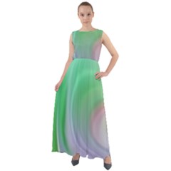 Gradient Green Blue Chiffon Mesh Boho Maxi Dress by ConteMonfrey