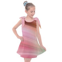 Gradient Brown, Green, Pink, Orange Kids  Tie Up Tunic Dress by ConteMonfrey