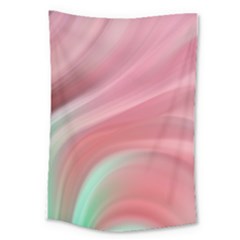 Gradient Pink Green Large Tapestry by ConteMonfrey