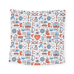 Medical Icons Square Seamless Pattern Square Tapestry (small) by Jancukart