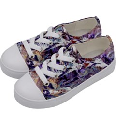 Abstract Cross Currents Kids  Low Top Canvas Sneakers by kaleidomarblingart