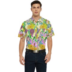 Illustration-pattern-abstract Men s Short Sleeve Pocket Shirt 