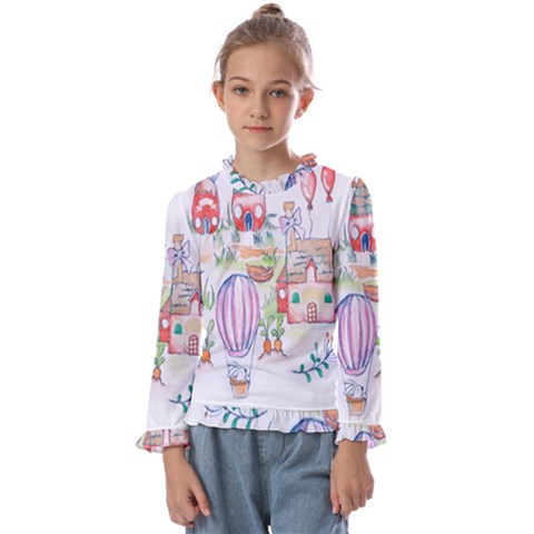 Easter Village  Kids  Frill Detail Tee by ConteMonfrey