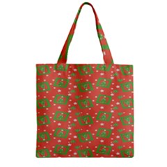 Christmas Textur 01 Zipper Grocery Tote Bag by artworkshop