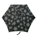 Snowflakes And Star Patterns Grey Snow Mini Folding Umbrellas View1