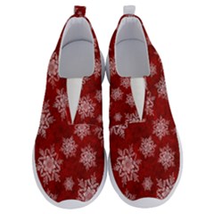 Snowflakes And Star Patternsred Snow No Lace Lightweight Shoes by artworkshop