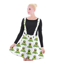 Kermit The Frog Suspender Skater Skirt by Valentinaart