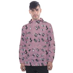 Insects Pattern Men s Front Pocket Pullover Windbreaker by Valentinaart