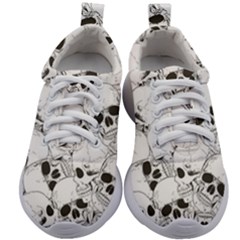 Skull Pattern Kids Athletic Shoes by Valentinaart
