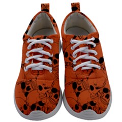 Skull Pattern Mens Athletic Shoes by Valentinaart
