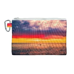 Denmark Sunset Dusk Sky Clouds Sea Ocean Water Canvas Cosmetic Bag (large) by danenraven