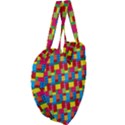 Lego Background Giant Heart Shaped Tote View4