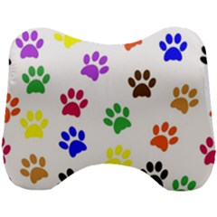 Pawprints Head Support Cushion by artworkshop