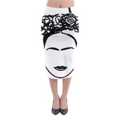 Frida Kahlo  Midi Pencil Skirt by Sobalvarro