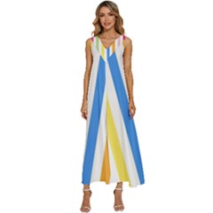 Stripes-g9dd87c8aa 1280 V-neck Sleeveless Babydoll Dress by Smaples