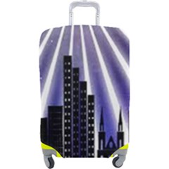 Superhero City Background Luggage Cover (large) by artworkshop