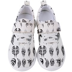 Tattoo Pattern Coin Purse Women s Velcro Strap Shoes by artworkshop