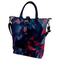 Art Polygon Geometric Design Pattern Colorful Buckle Top Tote Bag