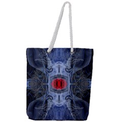 Art Robot Artificial Intelligence Technology Full Print Rope Handle Tote (large) by Ravend