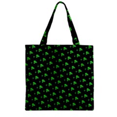 Pixels Zipper Grocery Tote Bag by Sparkle