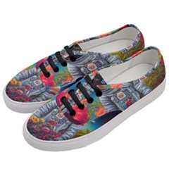 Astronaut Universe Planting Flowers Cosmos Galaxy Women s Classic Low Top Sneakers by Pakemis