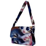 Cute Kitten Kitten Animal Wildlife 3d Full Print Messenger Bag (S)