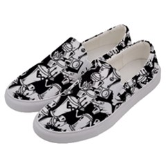 Graffiti Spray Can Characters Seamless Pattern Men s Canvas Slip Ons by Pakemis