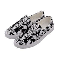 Graffiti Spray Can Characters Seamless Pattern Women s Canvas Slip Ons