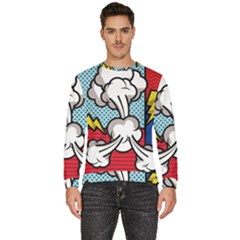 Rays Smoke Pop Art Style Vector Illustration Men s Fleece Sweatshirt by Pakemis