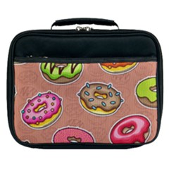 Doughnut Doodle Colorful Seamless Pattern Lunch Bag by Pakemis