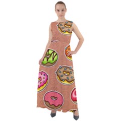 Doughnut Doodle Colorful Seamless Pattern Chiffon Mesh Boho Maxi Dress by Pakemis