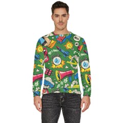 Pop Art Colorful Seamless Pattern Men s Fleece Sweatshirt by Pakemis