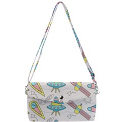 Cute-seamless-pattern-with-space Removable Strap Clutch Bag by Pakemis