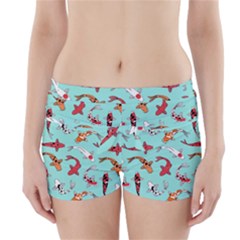 Pattern-with-koi-fishes Boyleg Bikini Wrap Bottoms by Pakemis