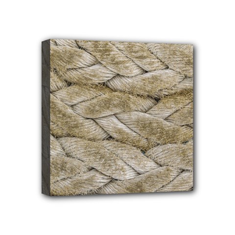 Boat Rope Close Up Texture Mini Canvas 4  X 4  (stretched) by dflcprintsclothing